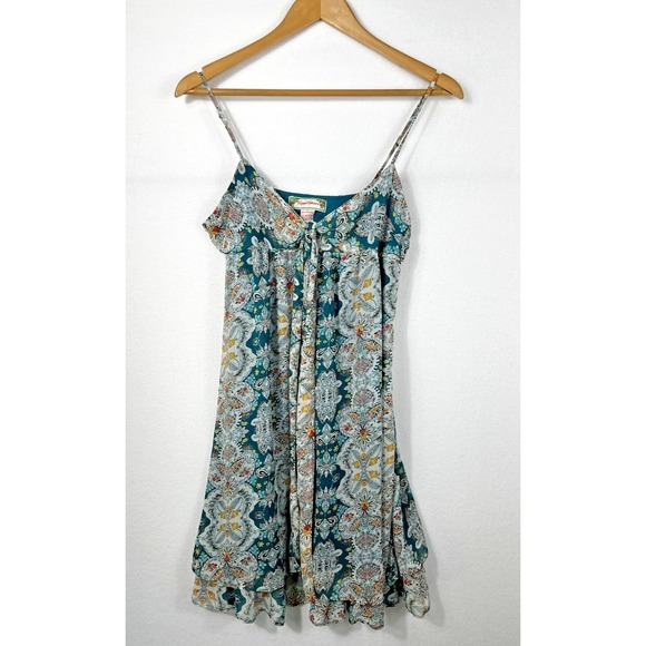 Flying Tomato Dresses & Skirts - Flying Tomato‎ M Babydoll Dress Boho Printed Floral Tie Front